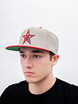 Бейсболка AMERICAN NEEDLE арт. 400A1V-HOS Hollywood Stars 400 Series MILB (серый / красный)